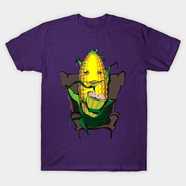 Corn eats herself T-Shirt by Prizgena